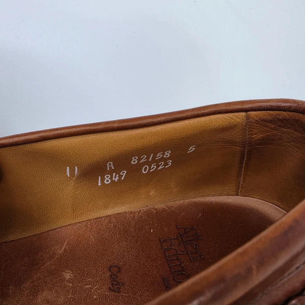 Allen Edmonds Cody Tassel Kiltie Loafers Brown Woven Leather Mens 11 D USA Made